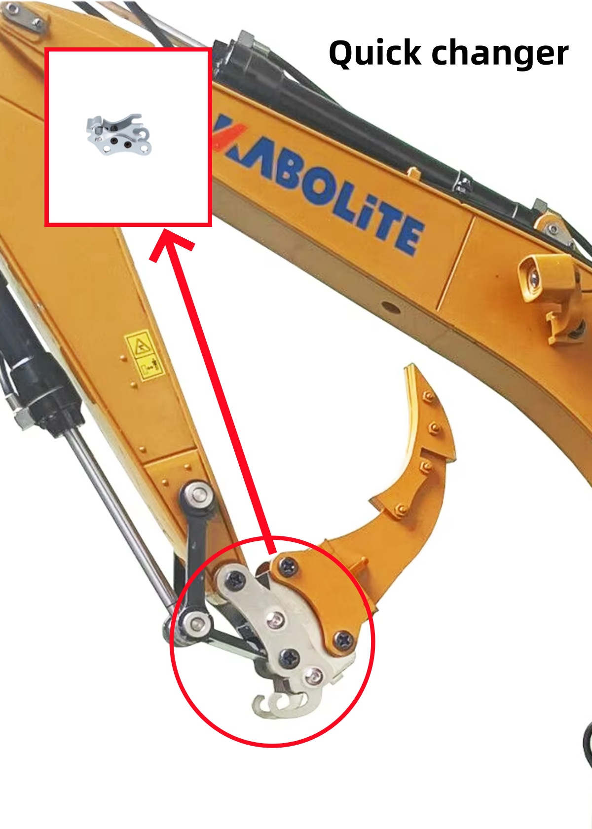 Rc Hydraulic Quick Coupler Bucket - Металлический быстросъемный соединитель Double E EC160E,
