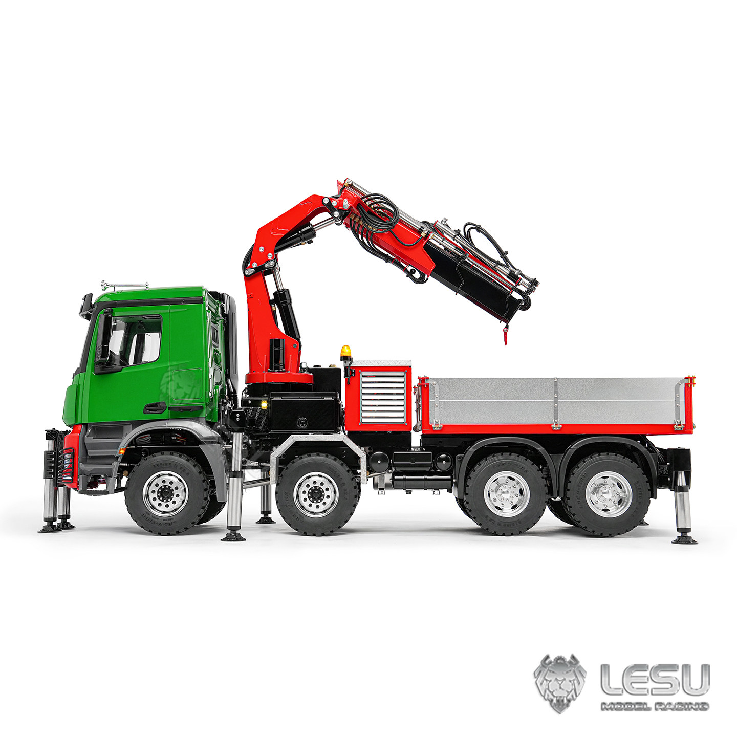 Rc Hydraulic Dump Truck 8X8 Metal - Радиоуправляемый гидравлический кран-самосвал LESU 1/14 3363