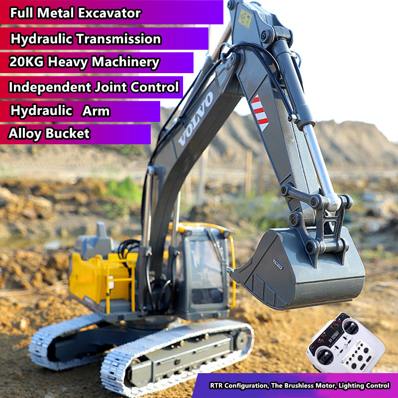 Цельнометаллический E111 1:14  – обзор и цена Rc Hydraulic Excavator 1/14 Metal